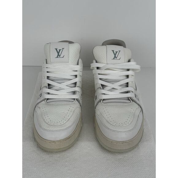 Louis Vuitton LV Trainer White Leather Men's Sneakers Size 9 - Picture 2 of 12